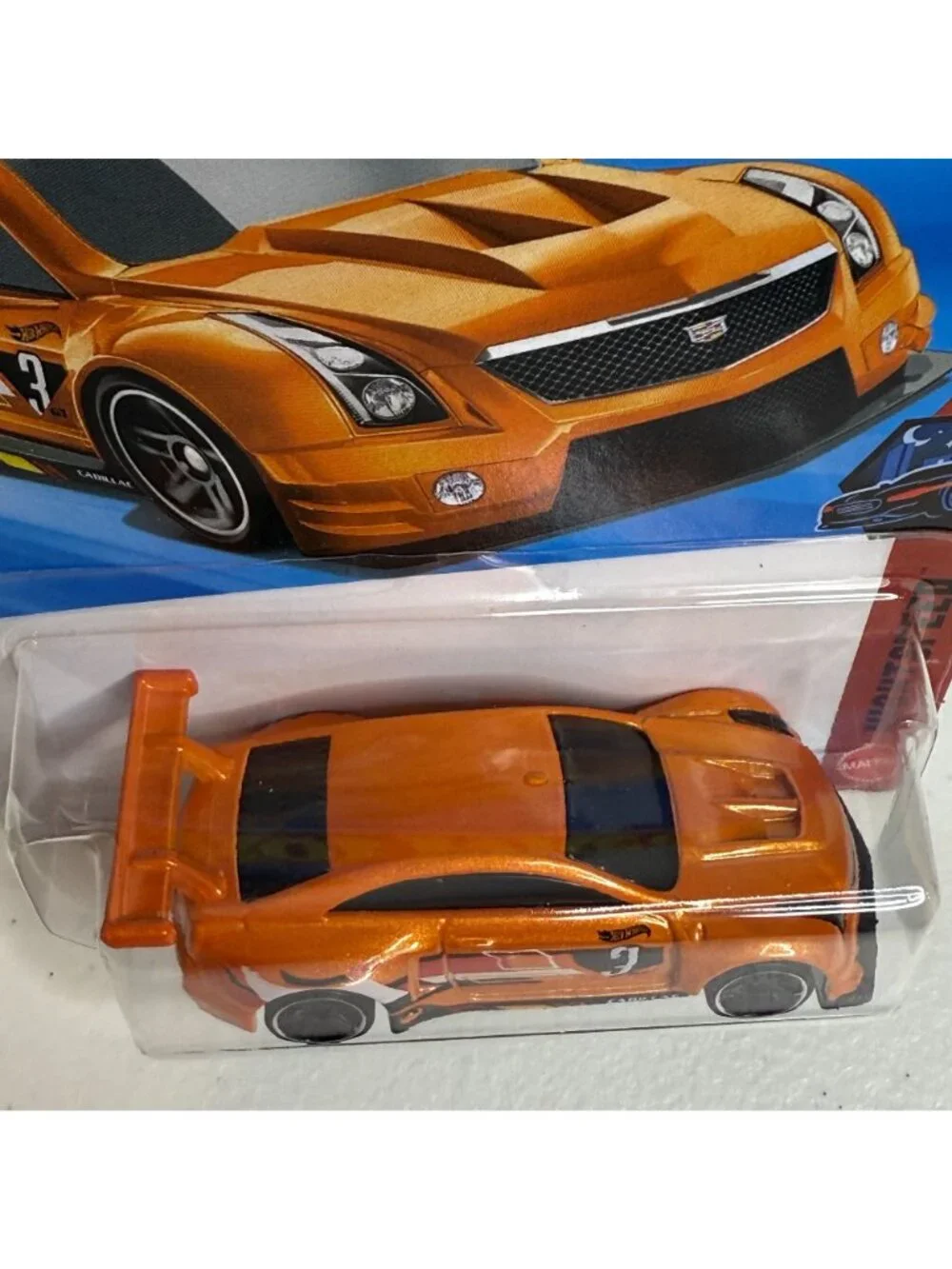 Hot Wheels Cadillac ATS-V R Nightburnerz 7/10 Orange Diecast NOC